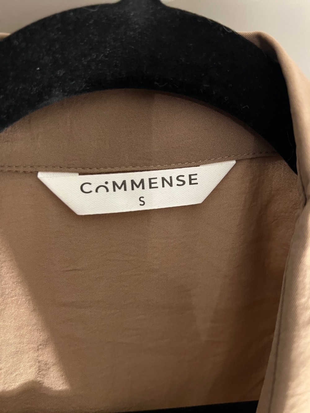 Commense Women’s Casual Oversized Button-Down Shirt in Tan/lightbrown - Picture 2 of 2